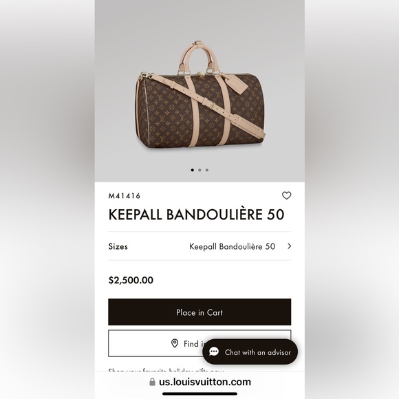 LOUIS VUITTON MONOGRAM KEEPALL 50 BANDOULIERE TRAVEL BAG - Picture 14 of 14